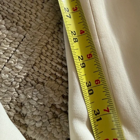 Rare Vintage Women’s white High-Waisted Ponte Pants Sz 27”slight flare - Picture 14 of 15